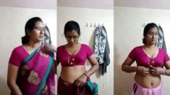 Telugu village aunty saree stripping hot clip